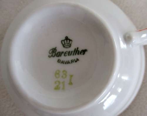 VINTAGE BAREUTHER, BAVARIA CHILD'S CUP AND SAUCER