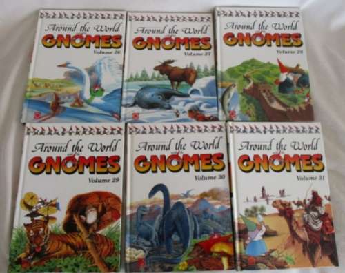 BEAUTIFULLY ILLUSTRATED, GREAT FUN & EDUCATIONAL - AROUND THE WORLD WITH THE GNOMES - 23 HARD COVERS