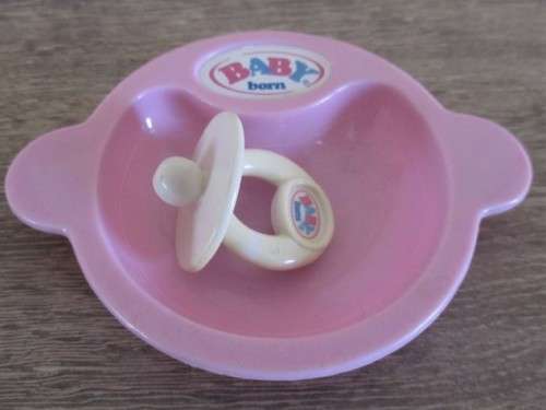 ZAPF CREATIONS BABY BORN DUMMY AND PLATE