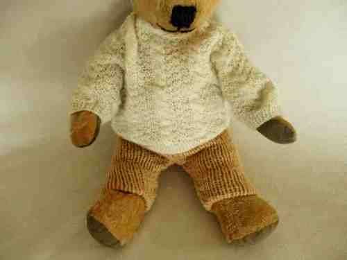 ANTIQUE, MUCH LOVED 44CM GOLDEN MOHAIR BEAR WITH STRAW STUFFED HEAD AND LOADS OF CHARACTER - DEANS?