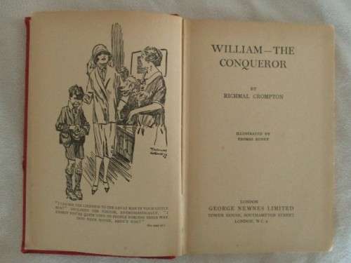 1961 HARD COVER - ONE IN WILLIAM SERIES BY RICHMAL CROMPTON - WILLIAM THE CONQUEROR
