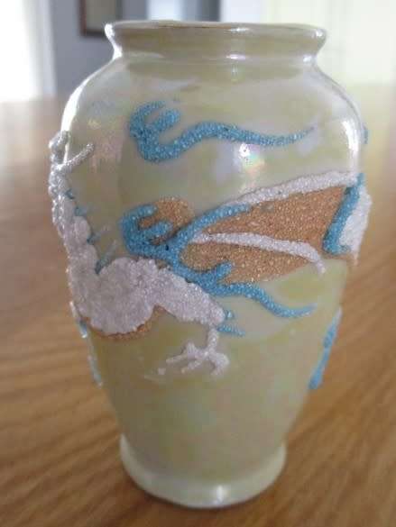 TWO SMALL JAPANESE DRAGONWARE LUSTRE BUD VASES