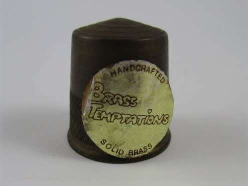THIMBLE NO X10 - HANDCRAFTED SOLID BRASS THIMBLE BY BRASS TEMPTATIONS