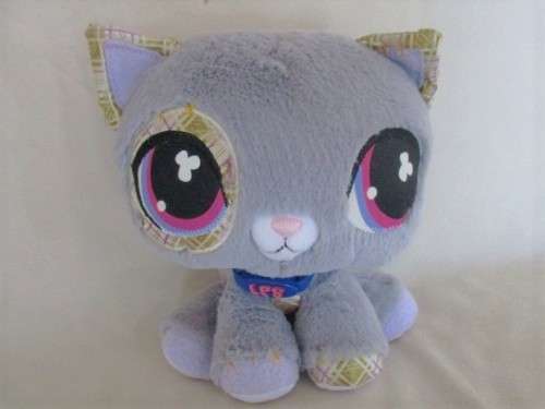 NO. A - HASBRO LITTLEST PET SHOP - PLUSH GRAY KITTY - 20CM TALL