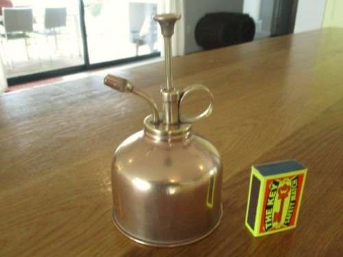 A SMALL VINTAGE BRASS MIST SPRAYER TO KEEP YOUR FERNS, ORCHIDS AND OTHER HOUSE PLANTS HAPPY!