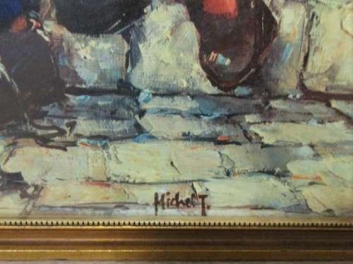 A CHARMING VINTAGE 1960's PRINT OF MICHEL THOMAS' WIDE-EYED CHILDREN