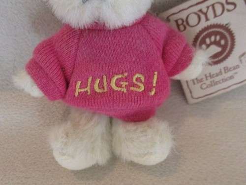 A COLLECTABLE FULLY JOINTED MINIATURE BOYDS BEAR FROM THEIR HEAD BEAN THINKIN' OF YA SERIES