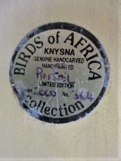 LARGE KNYSNA BIRDS OF AFRICA HAND CARVED AND PAINTED LIMITED EDITION (364/2000) PINTAIL DUCK