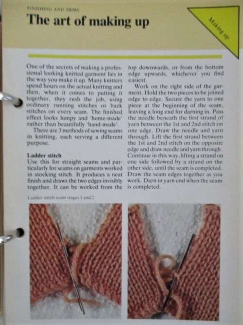 FOR THE KNITTING LOVERS - AN OLDHAMS ARCH FILE CONTAINING KNITTING TECHNIQUES AND OVER 65 PATTERNS