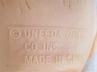 SMALL 16CM TALL COLLECTABLE UNEEDA CHUBBY BABY DOLL