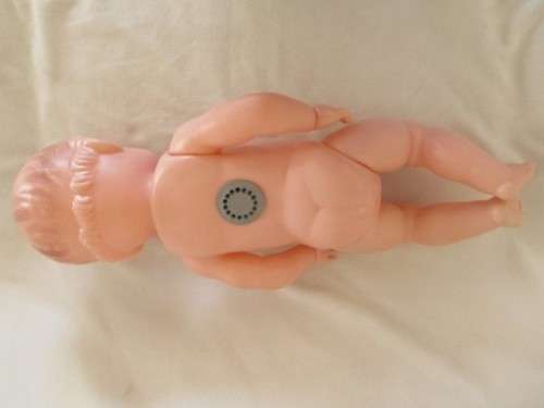 A LOVELY VINTAGE 1950's/60's DOLL - 48CM TALL WITH SIDEWARD GLANCING EYES  - MADE IN HONG KONG