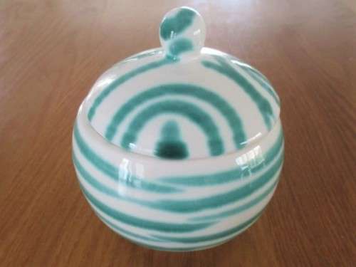 VINTAGE MID CENTURY AUSTRIAN GMUNDNER KERAMIK COFFEE SET - VERTIGO FLAME - QUIRKY!