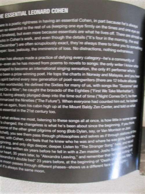 DOUBLE CD PLUS BOOKLET - THE ESSENTIAL LEONARD COHEN
