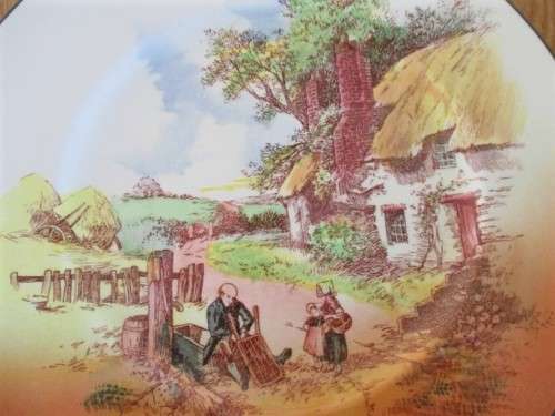 FOR NADNIC 9480 ONLY - LARGE VINTAGE ROYAL DOULTON "RUSTIC ENGLAND" PLATE IN GREAT CONDITION