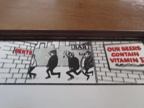 TWO BAR MIRRORS AND A HANSA SIGN