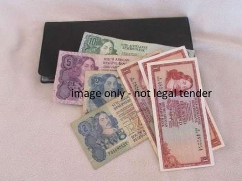 SOME OLD CIRCULATED SOUTH AFRICAN BANK NOTES IN ABSA FOLDER