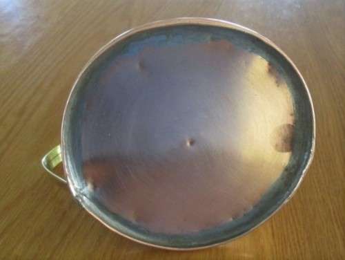 A LOVELY VINTAGE COPPER AND BRASS HAYSTACK JUG - GREAT KITCHEN DISPLAY!