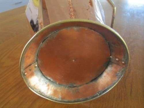 A LARGE VINTAGE SOLID COPPER AND BRASS BUCKET PLANTER - GREAT FOR A LARGE BUNCH OF FLOWERS TOO!!