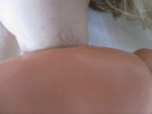 ANTIQUE 58CM TALL GERMAN? DOLL WITH BISQUE HEAD, COMPOSITION BODY, BALL JOINTED ELBOWS AND KNEES!!