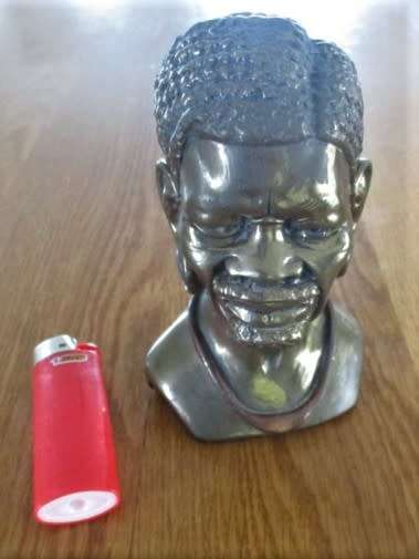 COLD CAST BRONZE HEAD (SIGNED) BY RENOWNED CASPER DARARE (EXHIBITED IN THE LOUVRE, FRANCE)