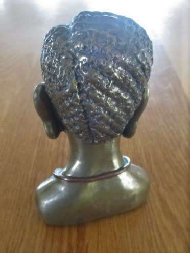 COLD CAST BRONZE HEAD (SIGNED) BY RENOWNED CASPER DARARE (EXHIBITED IN THE LOUVRE, FRANCE)