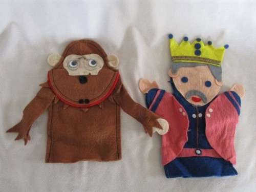 A GROUP OF TEN VINTAGE HAND PUPPETS - GREAT FOR STORY TELLING TIME!