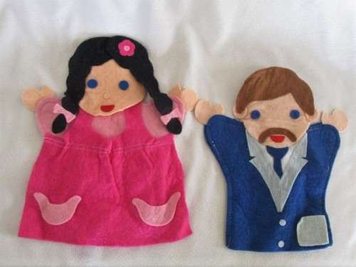 A GROUP OF TEN VINTAGE HAND PUPPETS - GREAT FOR STORY TELLING TIME!