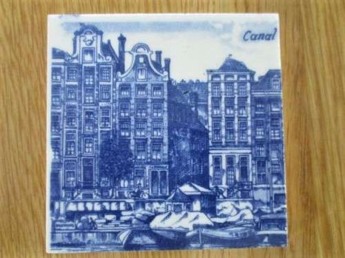 THREE SMALL BLUE AND WHITE DUTCH TILES