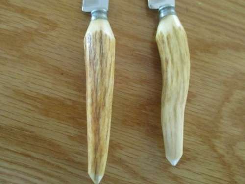 TWO VINTAGE SOLINGEN, GERMANY STAGHORN KNIVES