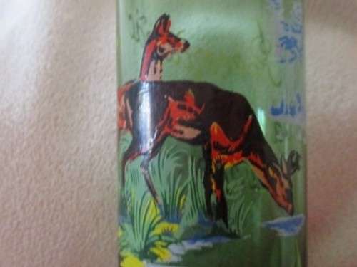 SET OF 4 VINTAGE SPANISH LONG SHOT GLASSES DEPICTING DIFFERENT HUNTING SCENES  FROM SA DA BANDEIRA