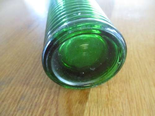 INTERESTING VINTAGE GREEN BOTTLE