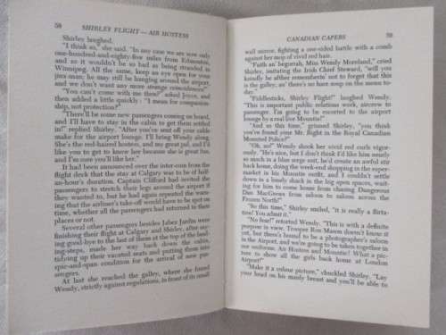 1961 HARCOVER & JACKET - THE SHIRLEY FLIGHT AIR HOSTESS SERIES BY JUDITH DALE - CANADIAN CAPERS