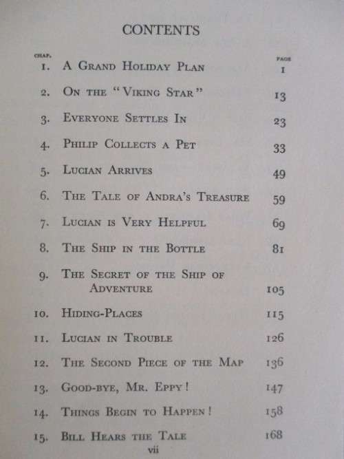 A RARE VINTAGE 1952  ENID BLYTON HARDCOVER - THE SHIP OF ADVENTURE