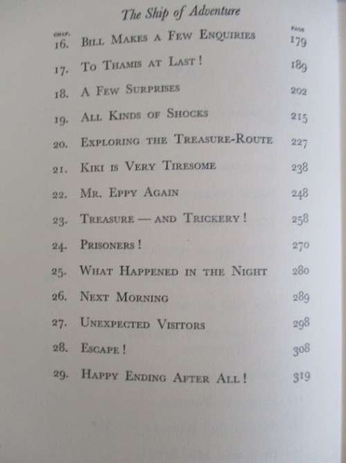 A RARE VINTAGE 1952  ENID BLYTON HARDCOVER - THE SHIP OF ADVENTURE