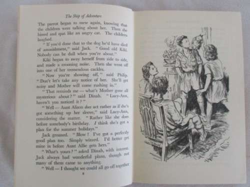 A RARE VINTAGE 1952  ENID BLYTON HARDCOVER - THE SHIP OF ADVENTURE