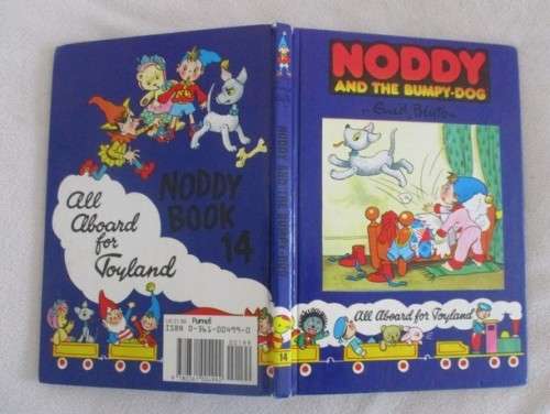 1989 - ENID BLYTON HARDCOVER - NODDY AND THE BUMPY DOG (WHEN GOLLIWOG WAS STILL LEGAL)