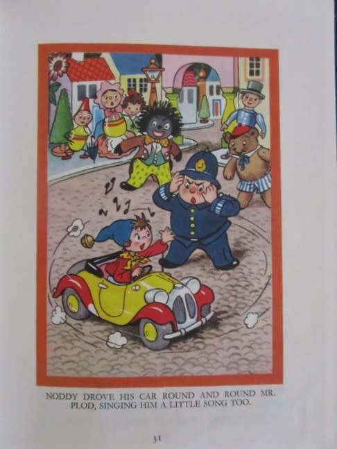 1989 - ENID BLYTON HARDCOVER - NODDY AND THE BUMPY DOG (WHEN GOLLIWOG WAS STILL LEGAL)