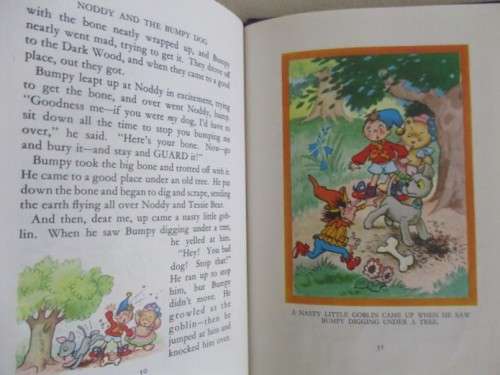 1989 - ENID BLYTON HARDCOVER - NODDY AND THE BUMPY DOG (WHEN GOLLIWOG WAS STILL LEGAL)