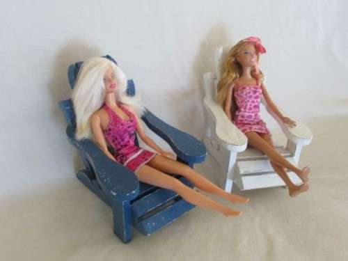 TWO STURDY WOODEN CHAIRS FOR YOUR BARBIE DOLLS