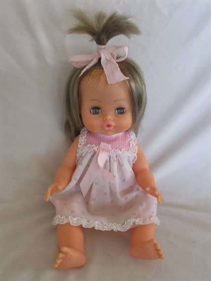 A LOVELY VINTAGE DOLL WITH THE SWEETEST FACE AND SEPARATE TOES!