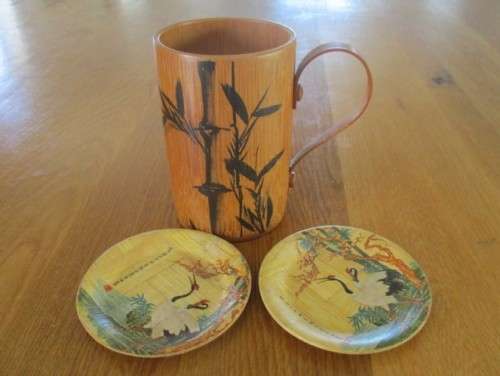 VINTAGE ORIENTAL ITEMS MADE FROM BAMBOO