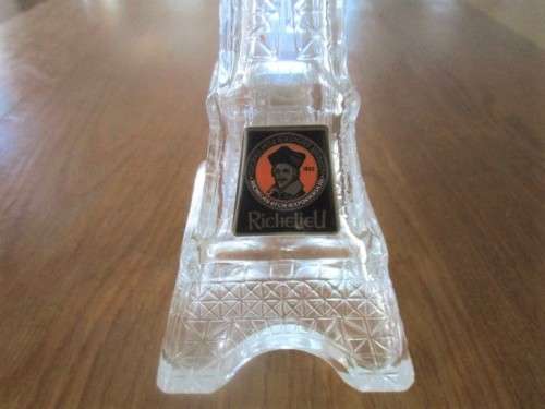 COLLECTABLE EIFFEL TOWER RICHELIEU BRANDY BOTTLE - 25CM TALL