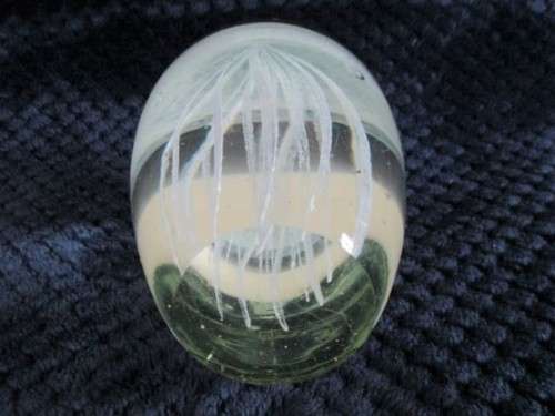 FOR DESIREE ONLY - AN EXQUISITE LARGE GLASS PAPERWEIGHT WITH JELLYFISH DESIGN