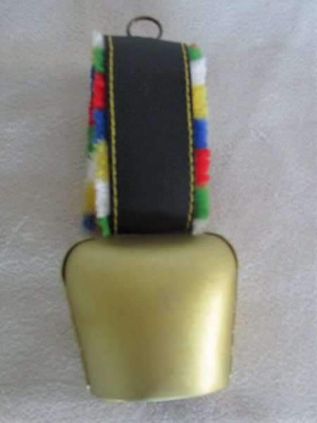 VINTAGE AUSTRIAN  BRASS COW BELL  - LOVELY TONE!