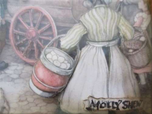 VINTAGE ANTON PIECK 3D SHADOW BOX  ART - VICTORIAN STREET SCENE - FRAMED