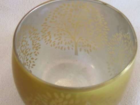 THREE PRETTY GLASS VOTIVE/TEALIGHT CANDLE HOLDERS