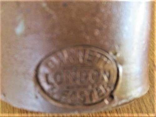 ANTIQUE VICTORIAN STONEWARE GINGER BEER BOTTLE MADE BY BARNETT & FOSTER LONDON FOR A. BECK & SON, PE