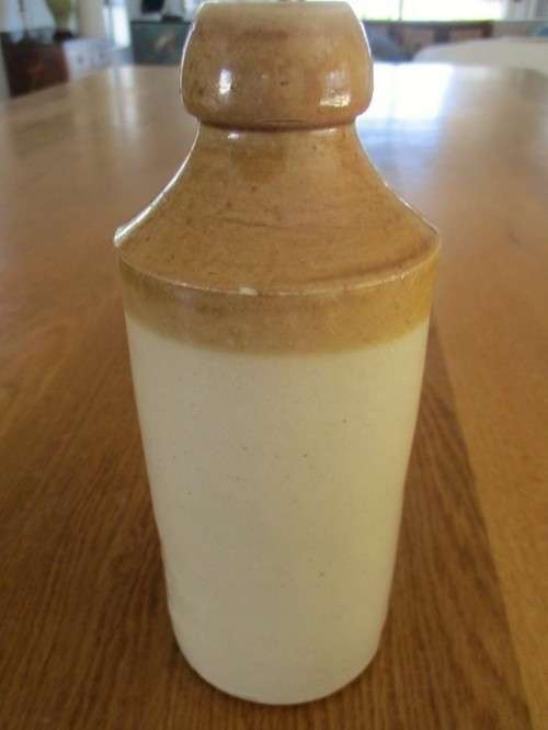WOW!!  ANTIQUE 1800`s BUCHAN, PORTOBELLO, EDINBURGH STONEWARE GINGER BEER BOTTLE - CIRCA 1850 - 1890