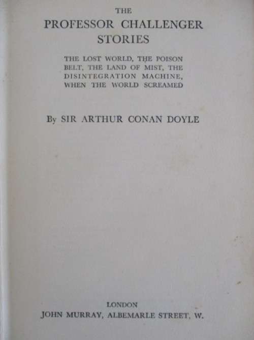 1952 - 1ST EDITION IN 1 VOLUME - A.CONAN DOYLE - THE PROFESSOR CHALLENGER STORIES (COVER NOT GREAT)
