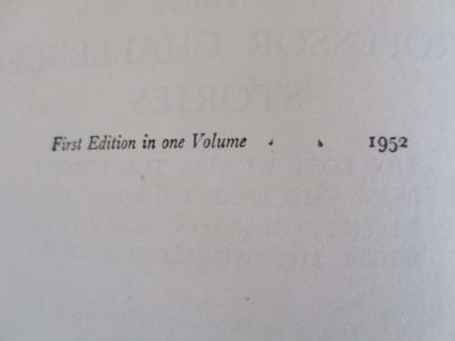 1952 - 1ST EDITION IN 1 VOLUME - A.CONAN DOYLE - THE PROFESSOR CHALLENGER STORIES (COVER NOT GREAT)